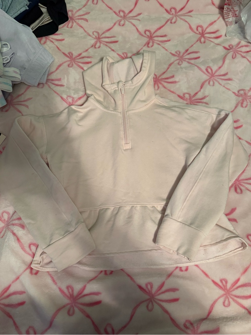 all in motion Light Pink Half-Zip Pullover Hoodie